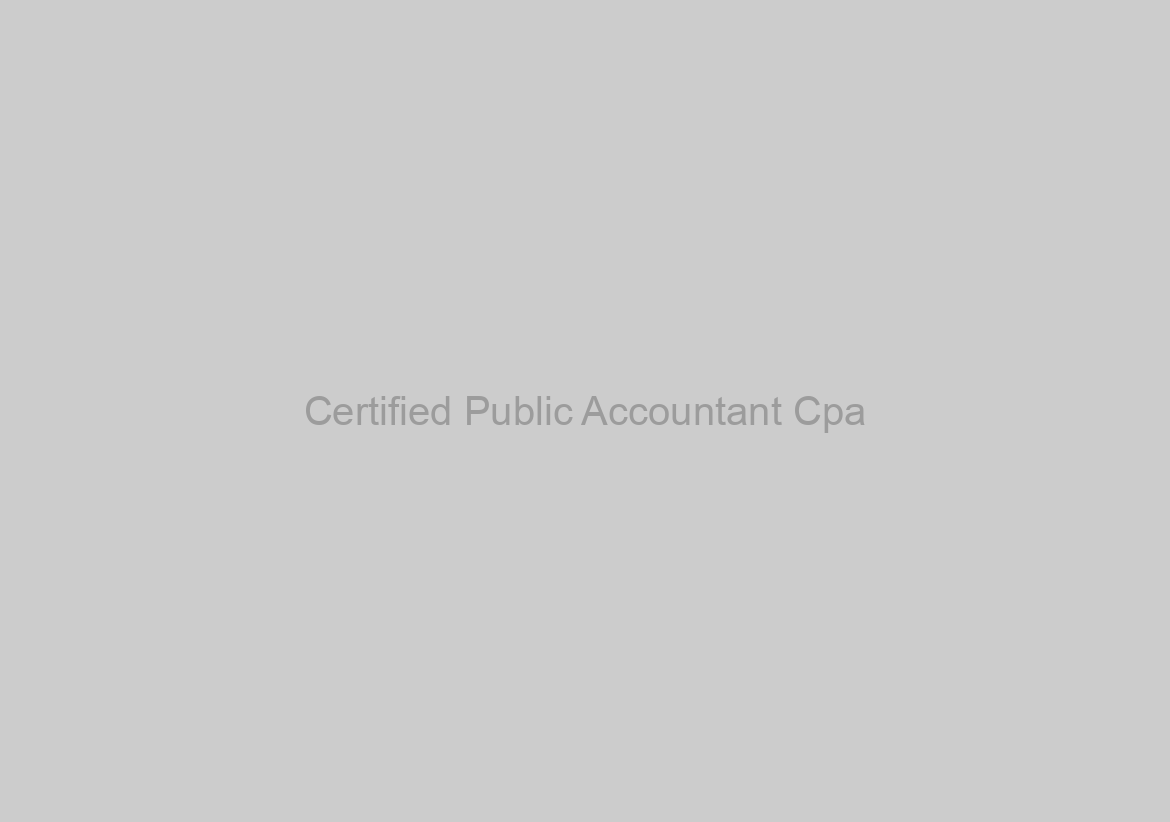Certified Public Accountant Cpa